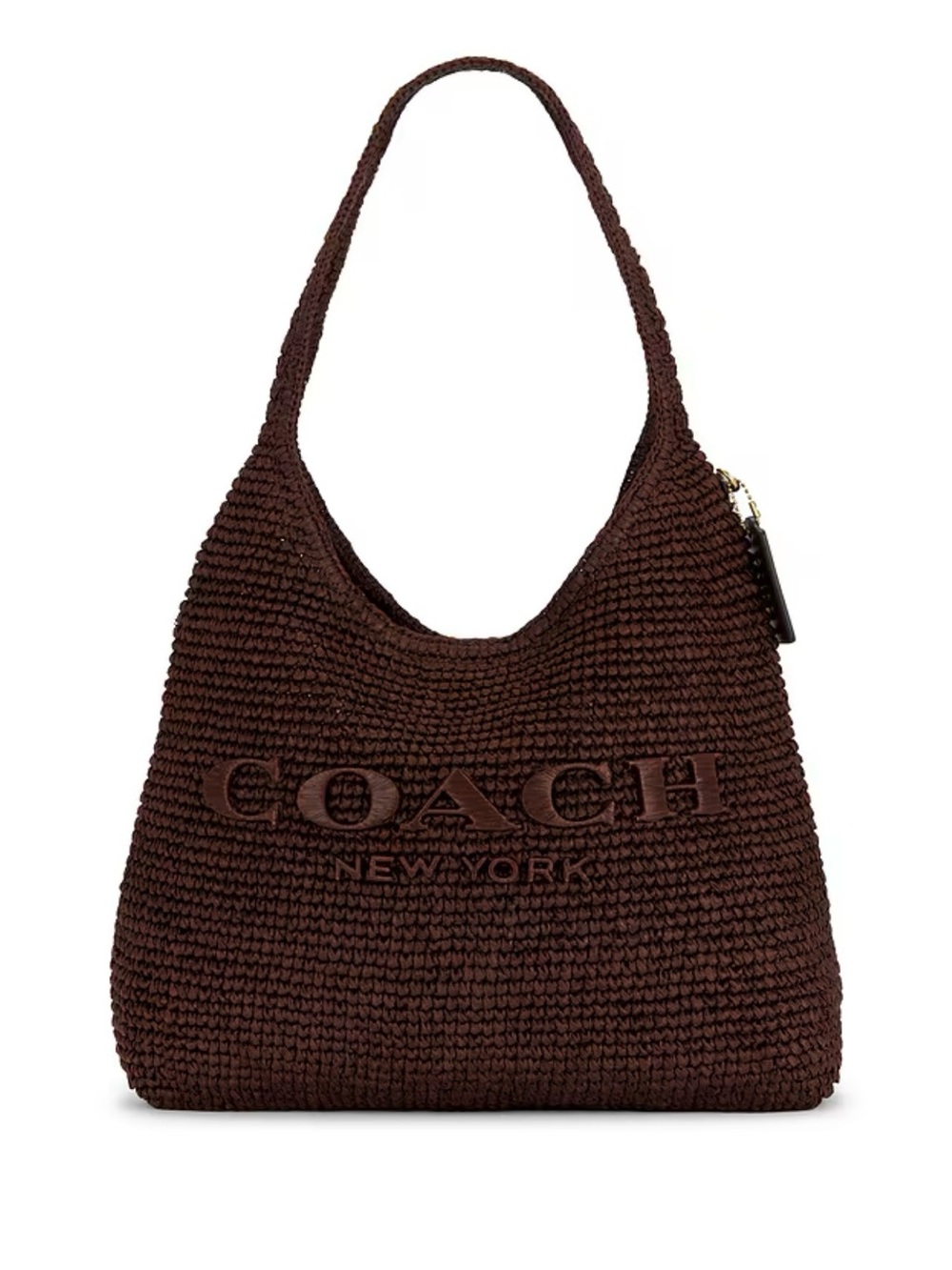 Coach Brooklyn 34 Maple Straw Shoulder Bag NWT